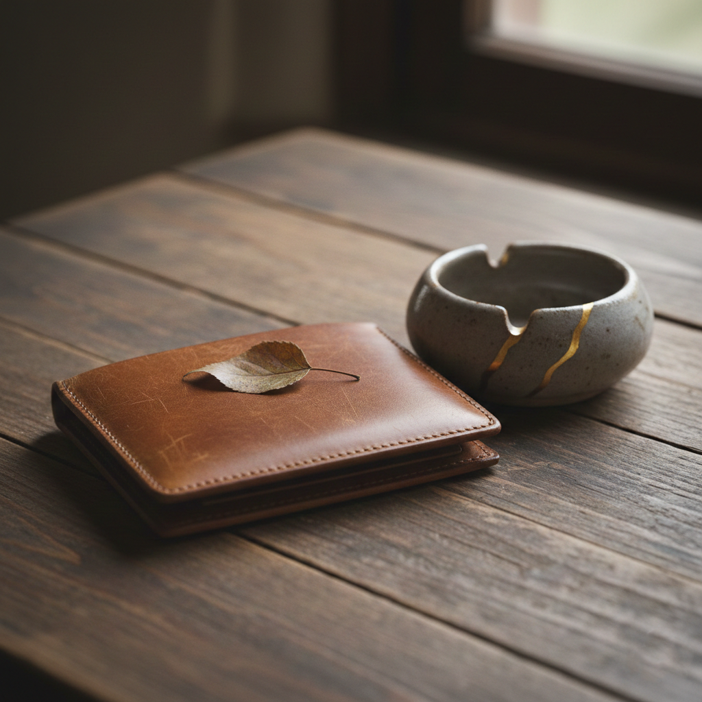 🇯🇵 DESIGN WABI-SABI E PELLETTERIA: L'Estetica dell'Imperfezione e della Patina nella Pelle Artigianale