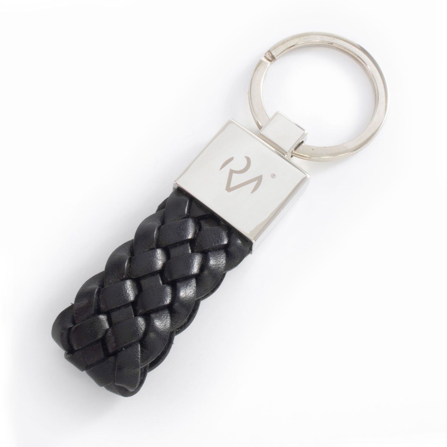 Key ring with large braid in men's leather