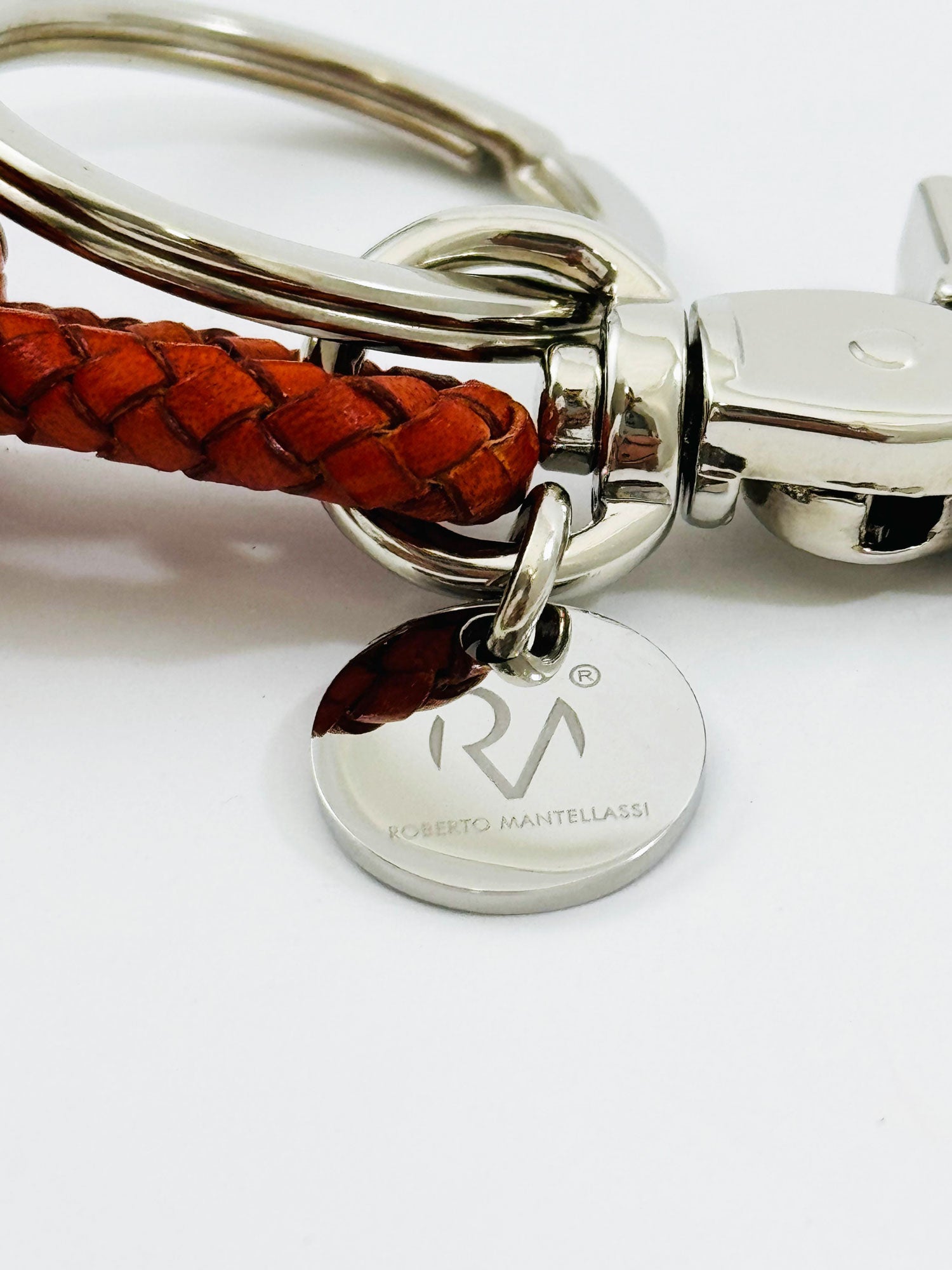 Real Leather Keychain Scoubidou Knot Men