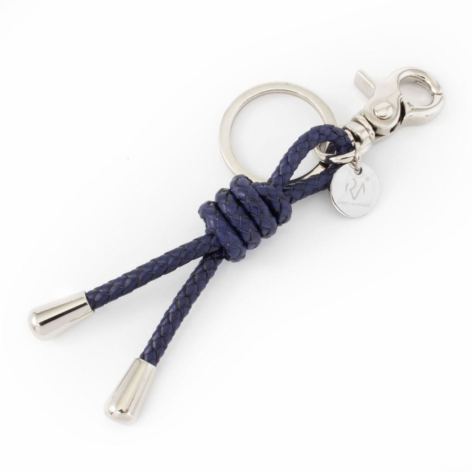 Real Leather Keychain Scoubidou Knot Men