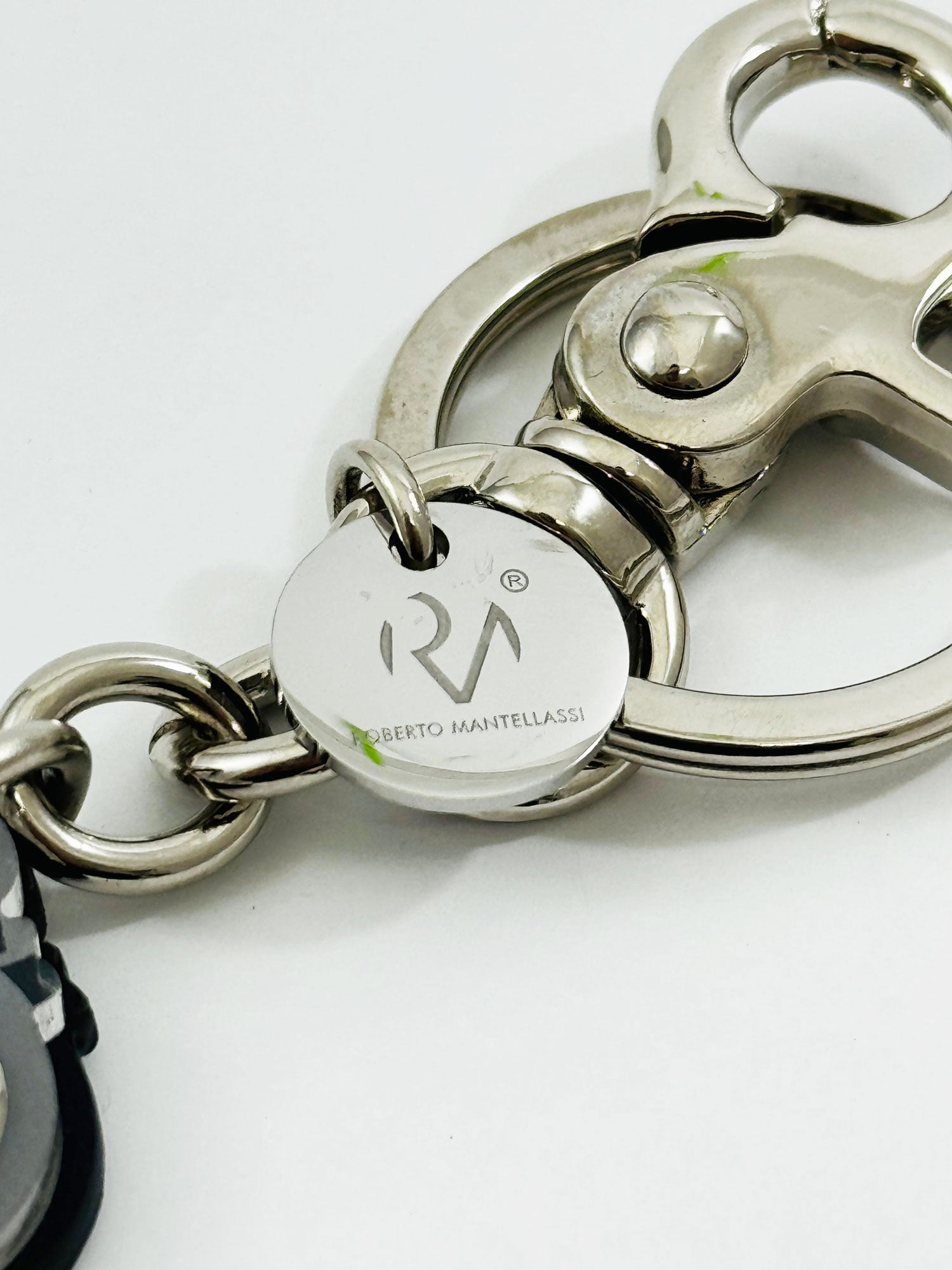 Genuine Leather and Plexiglass Car Keychain for Women