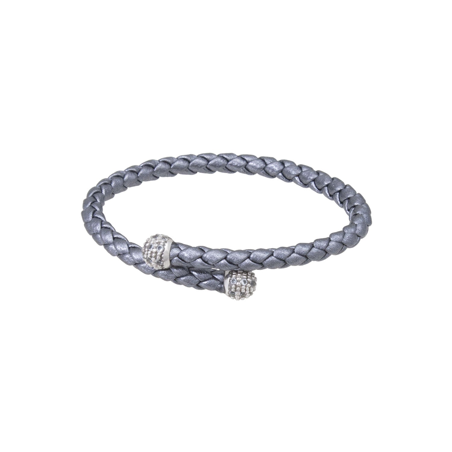 Serena New Bracelet in Genuine Laminated Leather with Crystals Women