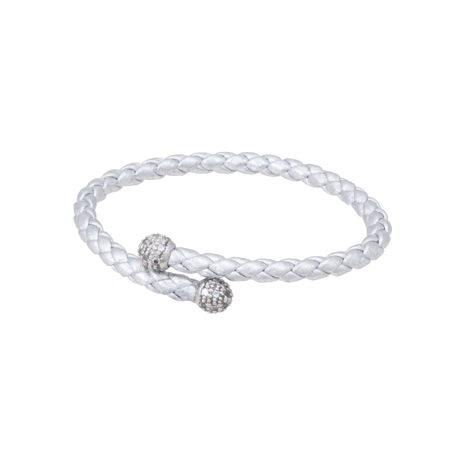 Serena New Bracelet in Genuine Laminated Leather with Crystals Women
