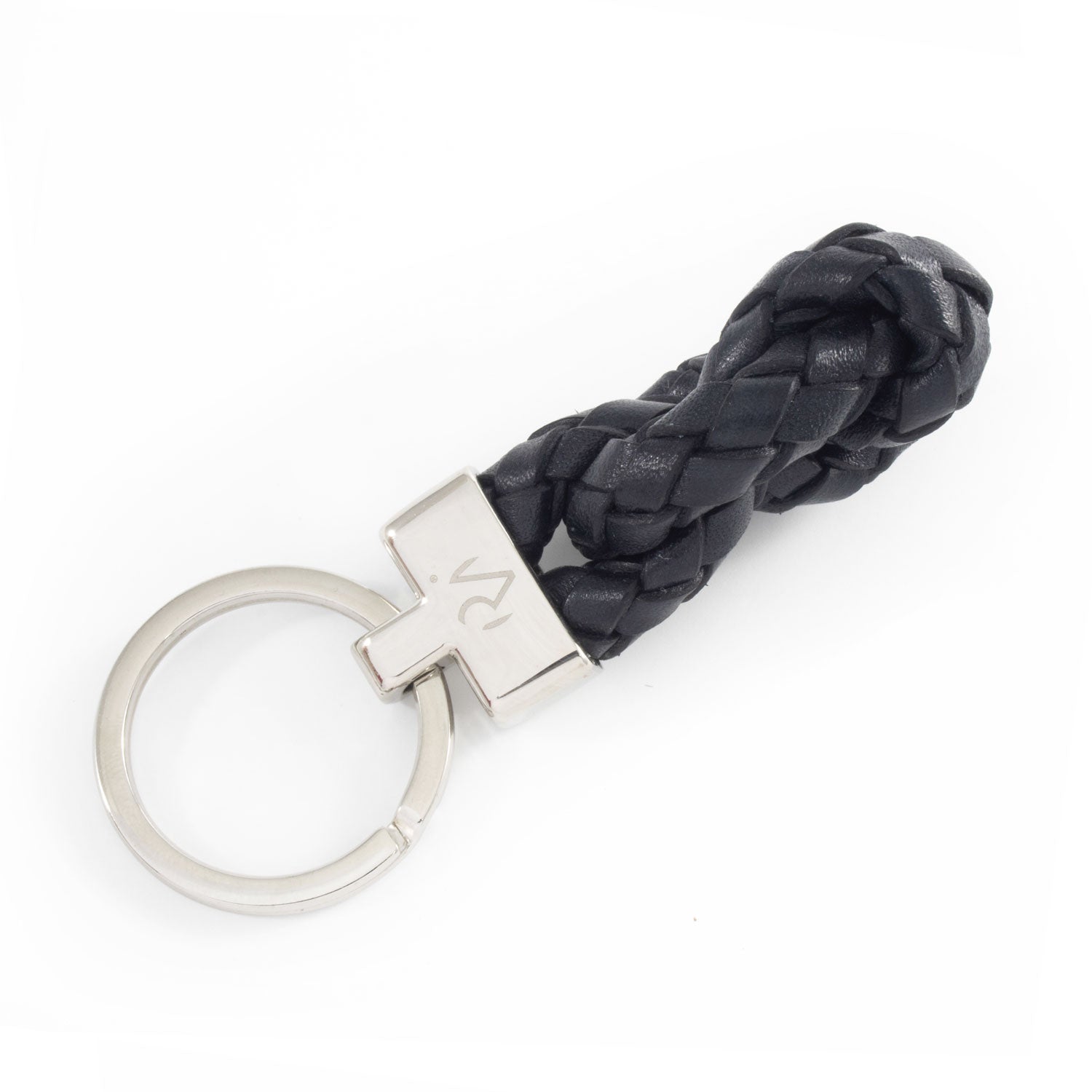 Genuine Leather Scoubidou Keyring with Large Knot for Men