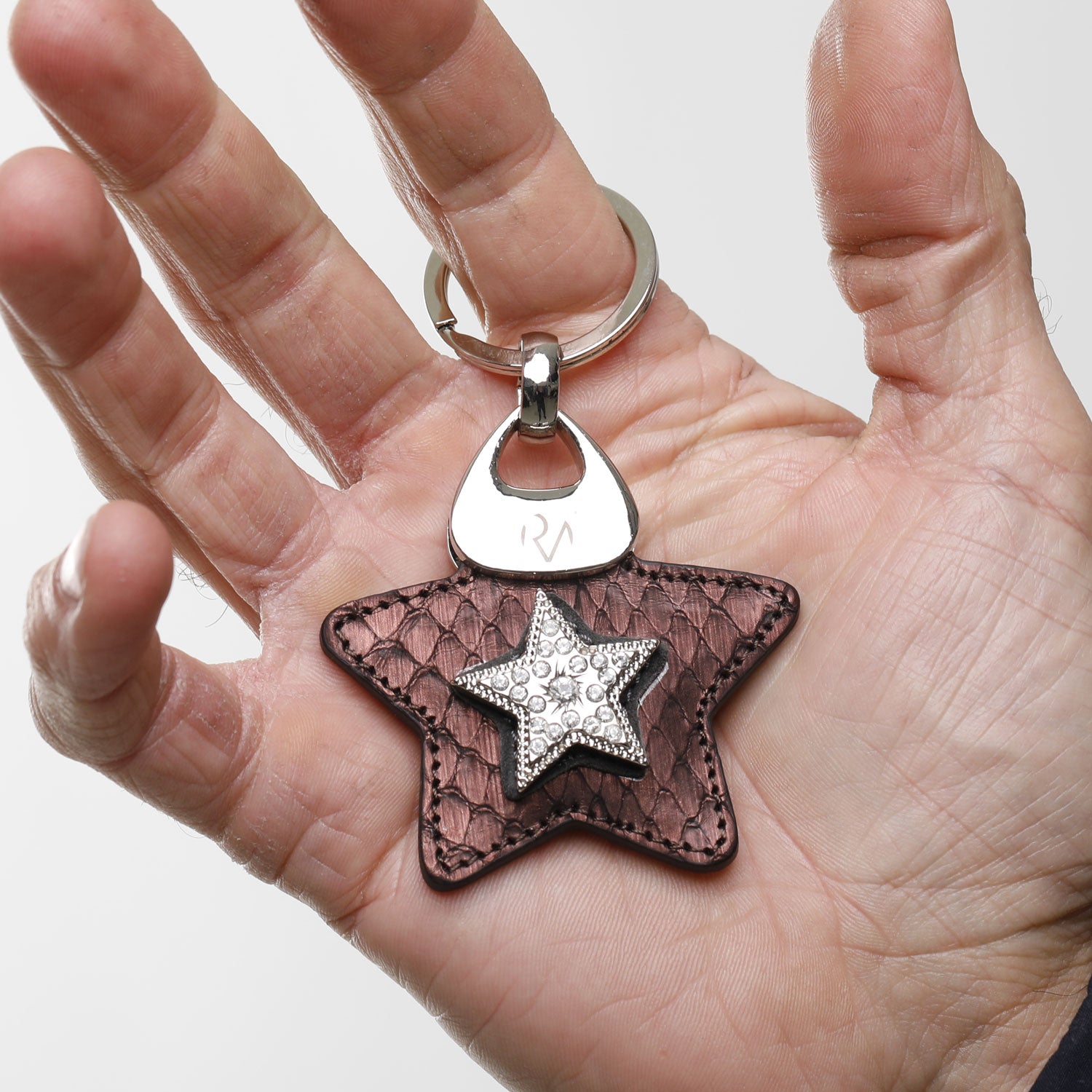 Real Reptile Keychain in the shape of a Woman's Star
