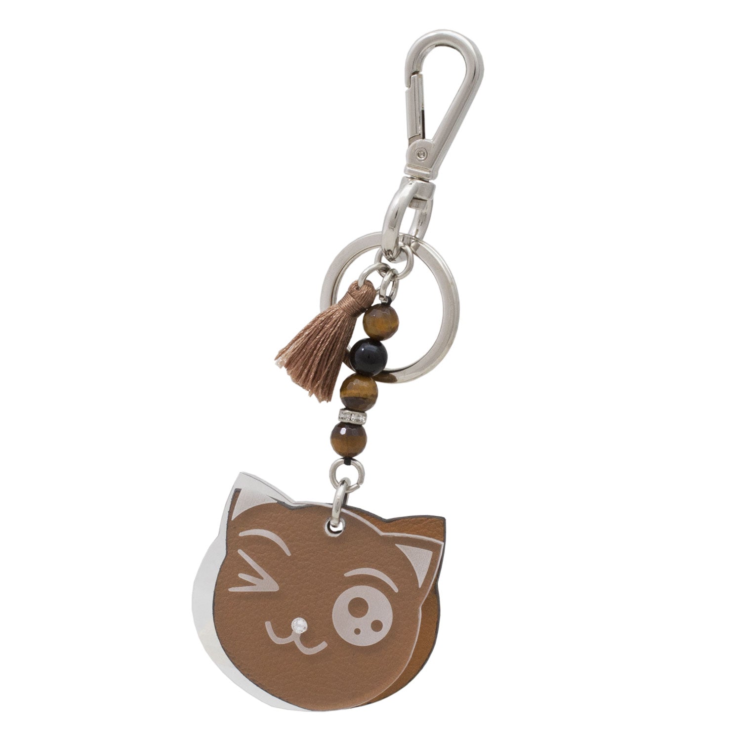 Women's Rabbit Genuine Leather and Plexiglass Keyring