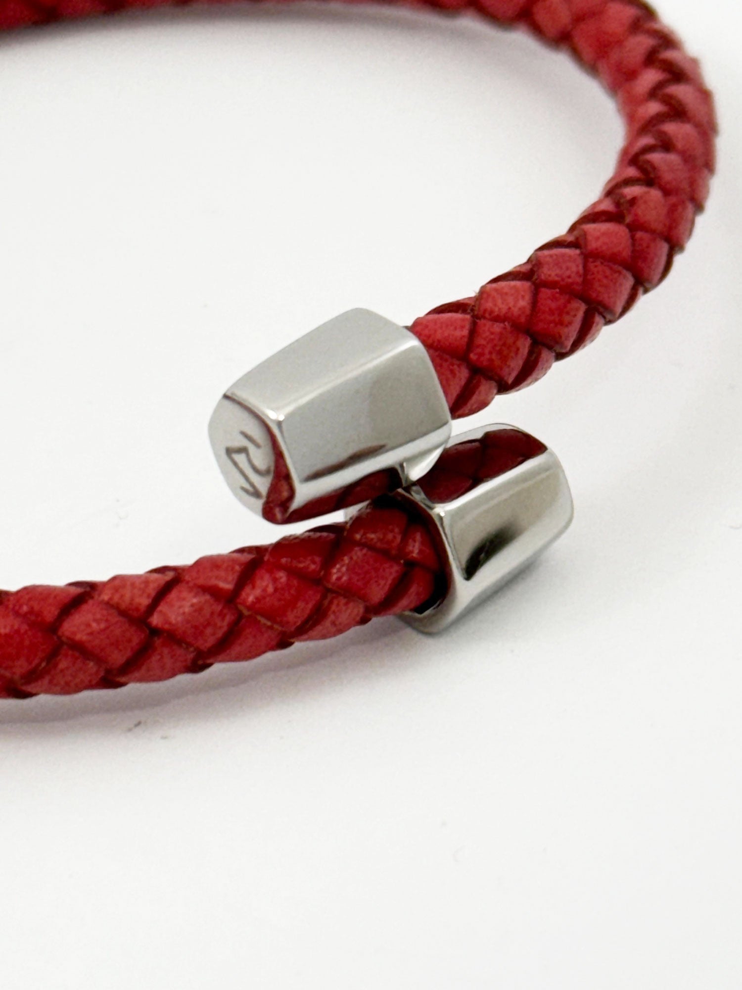 Alessandro Bracelet in Genuine Semi-Rigid Scoubidou Leather for Men