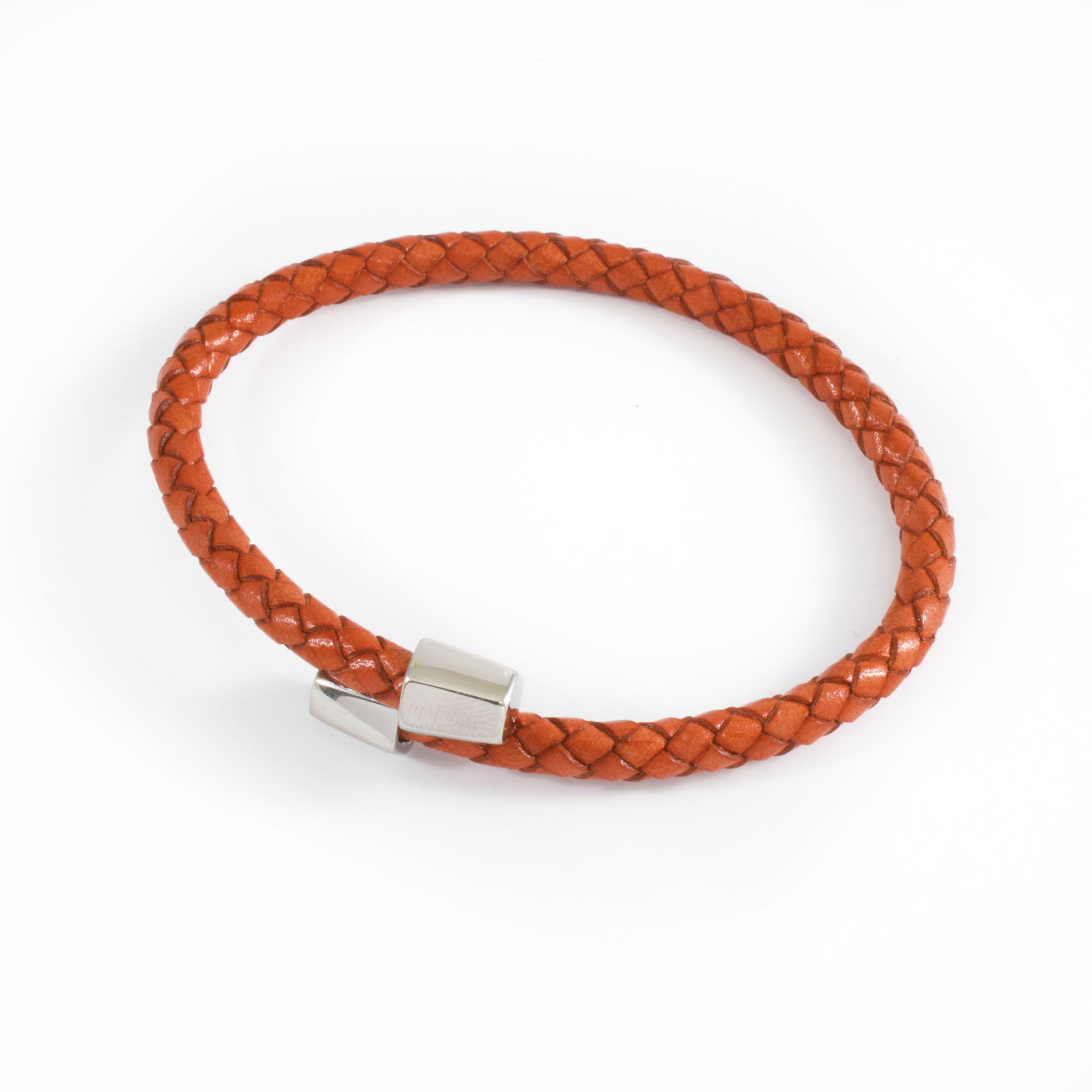 Alessandro Bracelet in Genuine Semi-Rigid Scoubidou Leather for Men