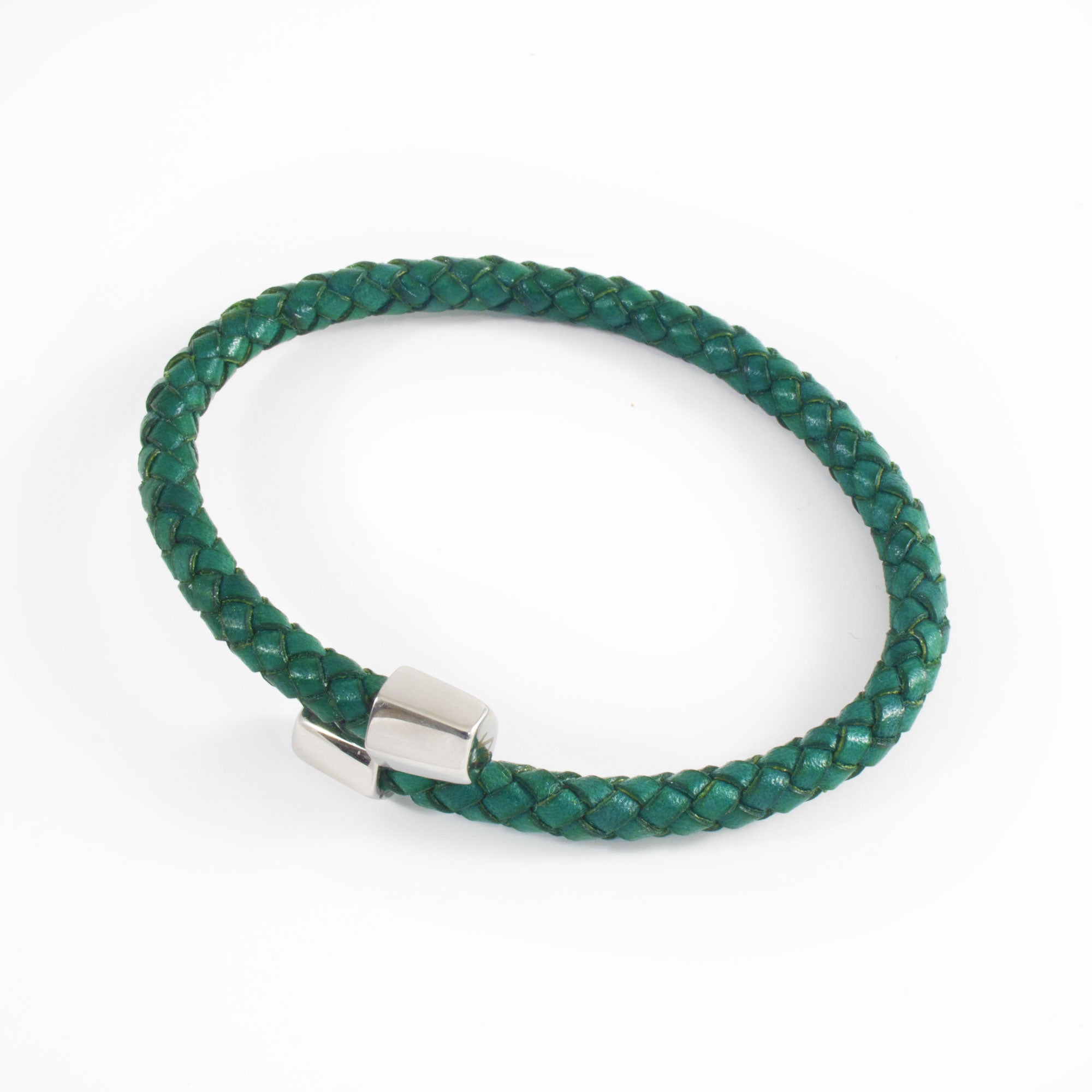 Alessandro Bracelet in Genuine Semi-Rigid Scoubidou Leather for Men