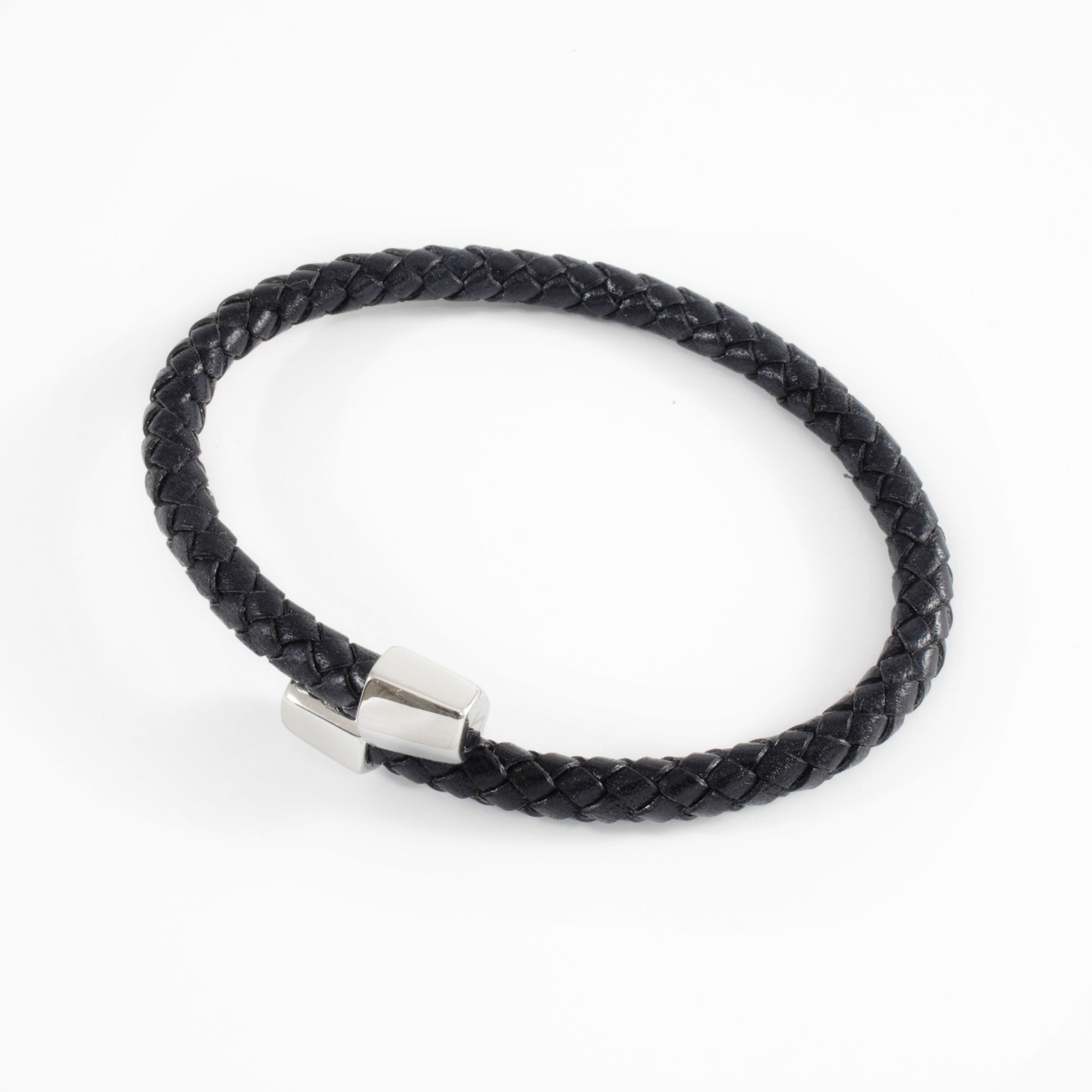 Alessandro Bracelet in Genuine Semi-Rigid Scoubidou Leather for Men