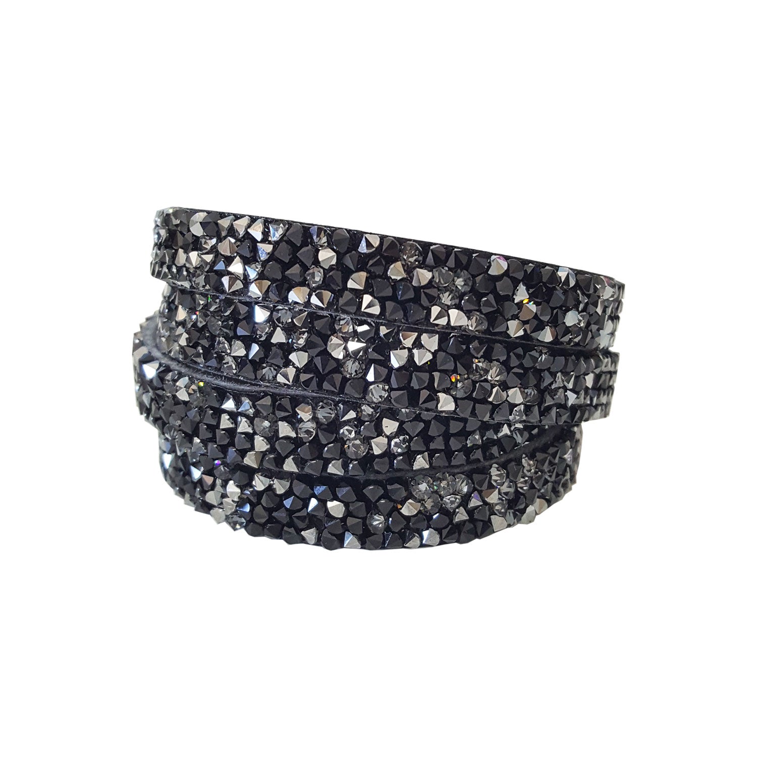 Amelia Bracelet in Genuine Leather with Crystals for Women
