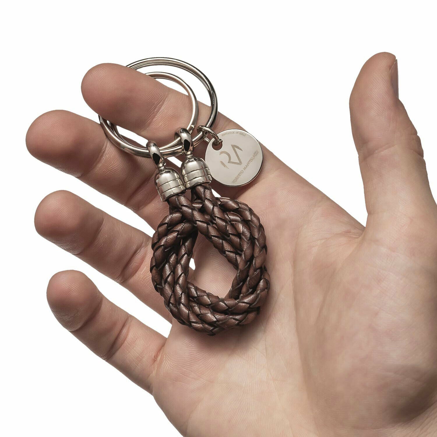 Scoubidou Men's Genuine Leather Keyring