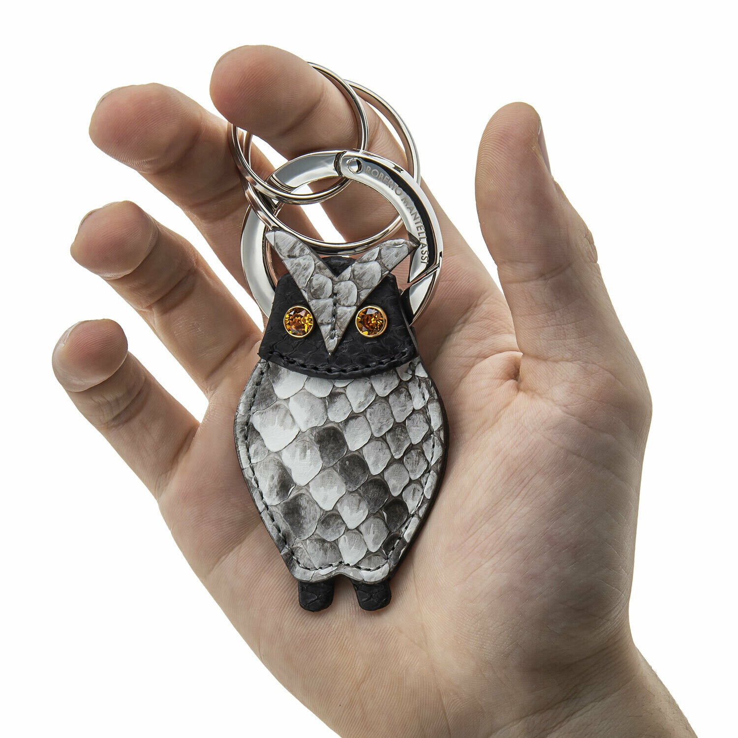 Real Reptile Keychain in the shape of a Woman's Owl