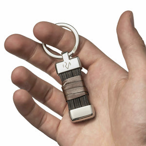 Open image in slideshow, Simple Wrapped Brown Genuine Leather Keychain for Men
